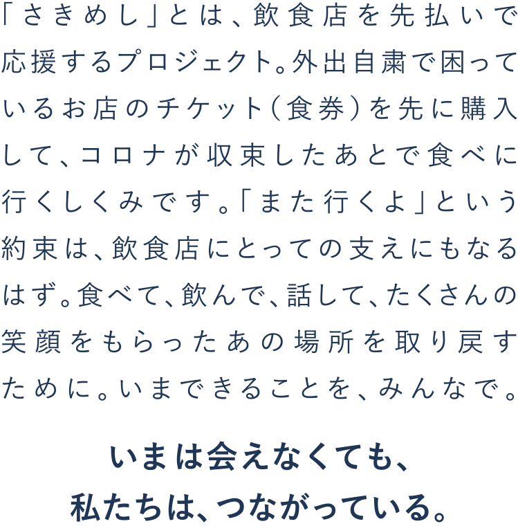 行きつけのお店を、先払いで応援しよう