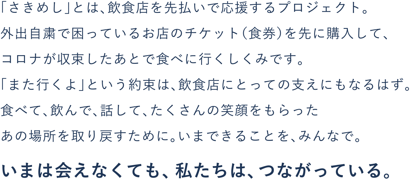 行きつけのお店を、先払いで応援しよう